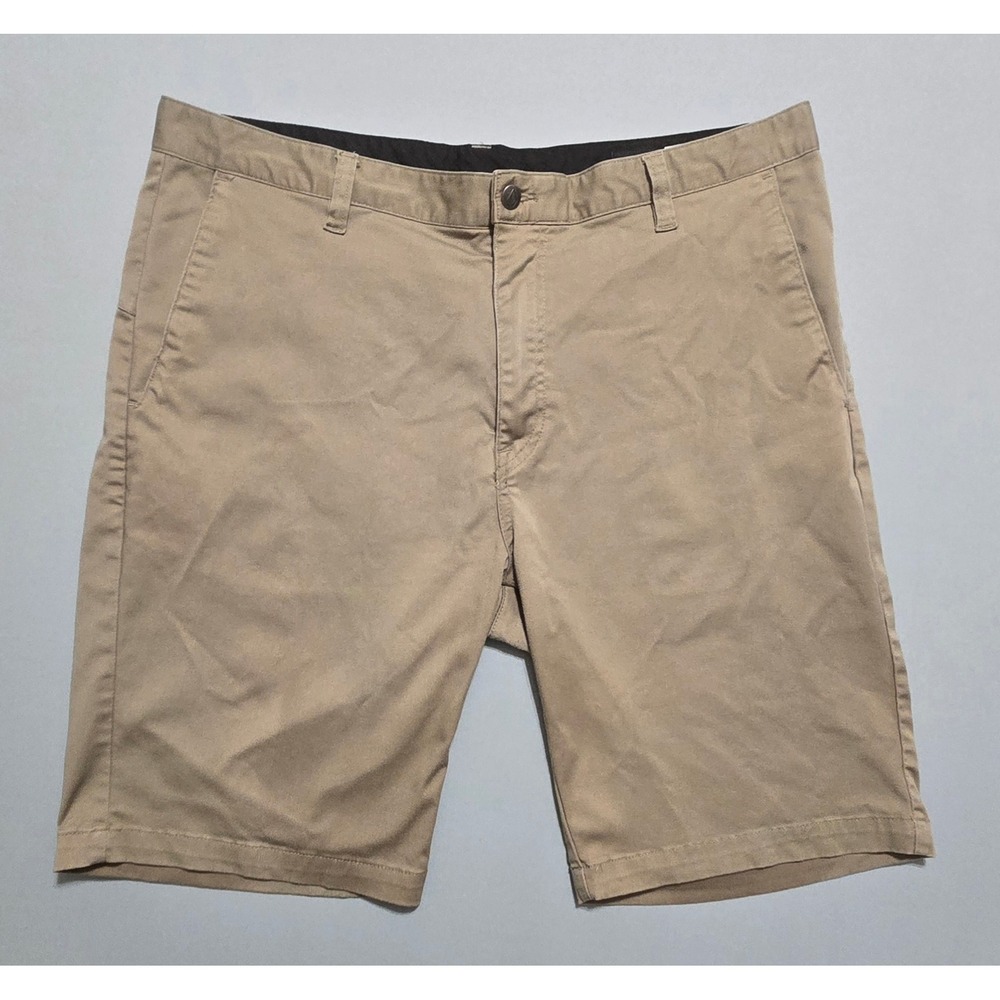 Volcom Frickin Modern Stretch Chino Shorts Mens 38 Khaki Tan A0911703